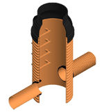 Pozo SANECOR® DN800 sin base/colector hasta DN400 (con pates) H=3,5 m
